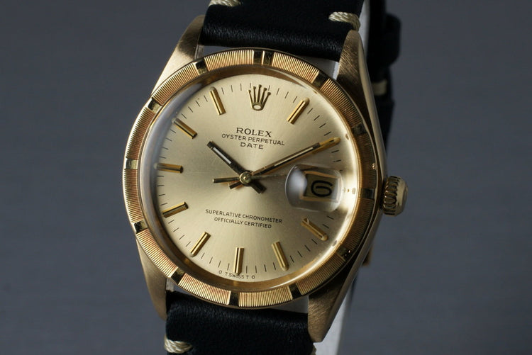 1977 Rolex 18K Date 1501 with Champagne Sigma Dial