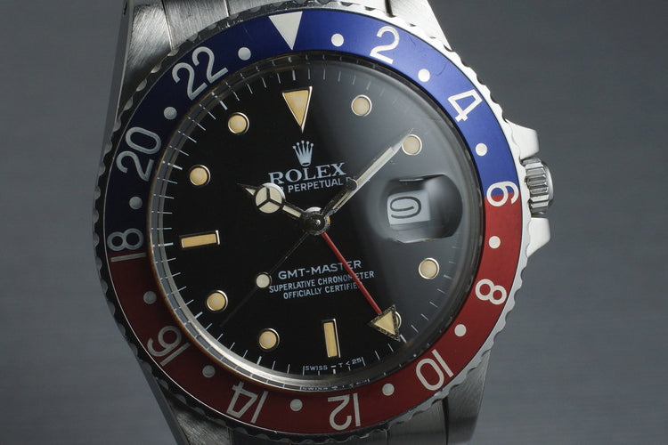1986 Rolex GMT 16750 with Japanese Service Papers.