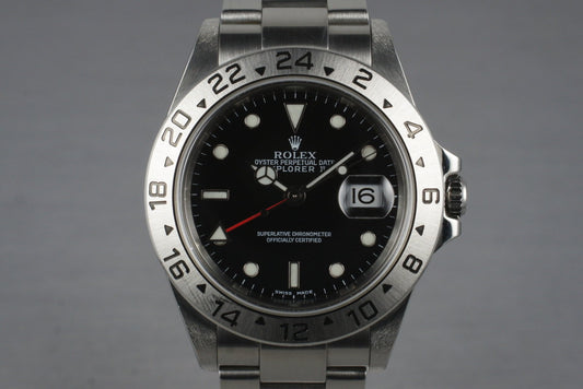 2002 Rolex Explorer II 16570 Black Dial with Box and Papers