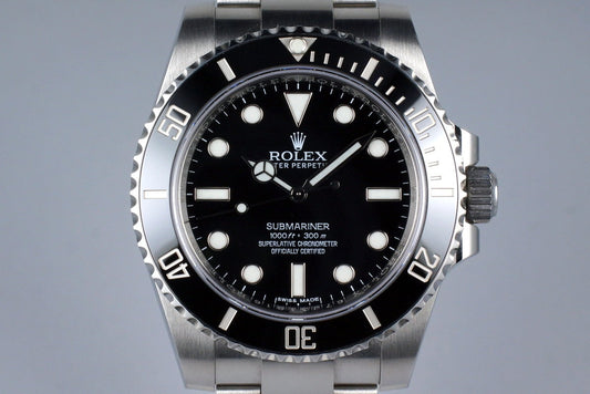 2016 Rolex Submariner 114060 with Box and Papers
