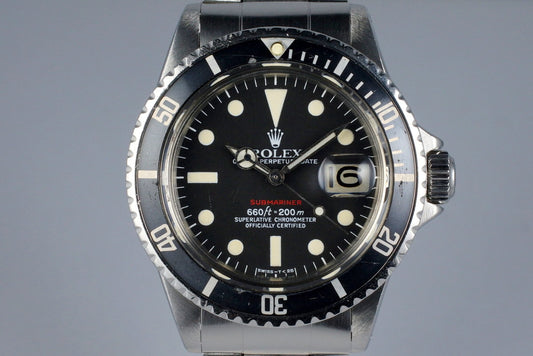 1972 Rolex Red Submariner 1680 Mark VI Dial