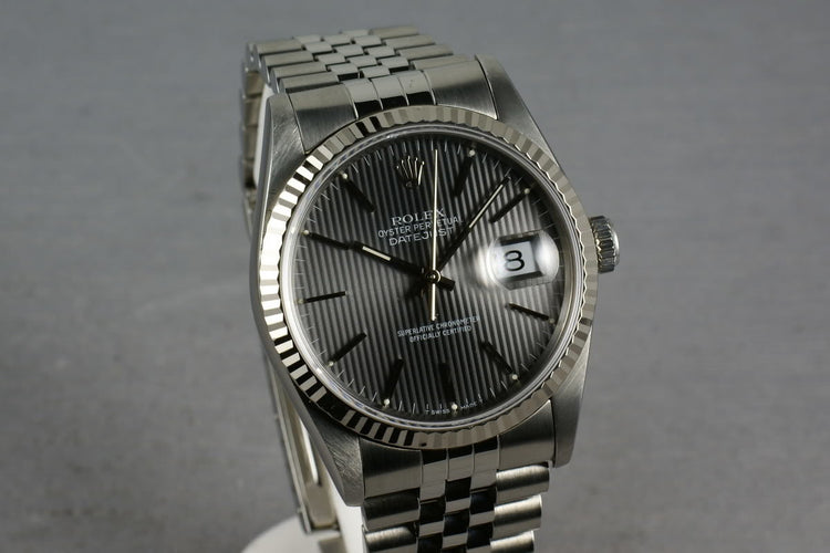 Rolex Datejust 16234 with Gray Tapestry Dial