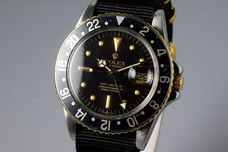 1979 Rolex Two Tone GMT 1675 Black Nipple Dial