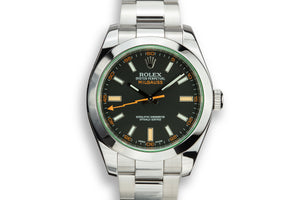 2013 Rolex Milgauss 116400V Black Dial with Box and Papers