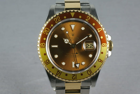 Rolex Two Tone GMT Master II 16713 Root Beer