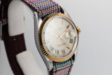 1977 Rolex Two Tone DateJust 1601 Roman Numeral Dial with Papers
