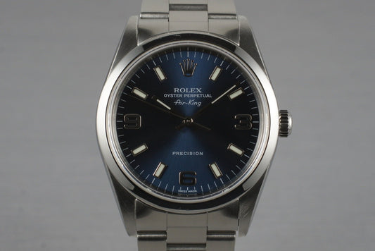 2001 Rolex Air-King 14000M with Blue 3-6-9 Dial