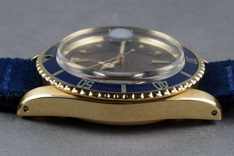 1975 Rolex 18K Yellow Gold Submariner 1680 with Tropical Blue Dial