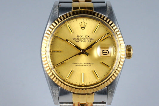 1984 Rolex Two Tone DateJust 16013 with Box and Papers