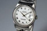 1995 Rolex DateJust 16234 White Roman Dial