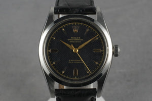 1953 Rolex Explorer 6298 with Gilt Waffle Dial