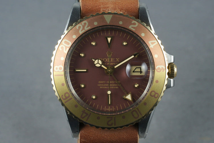 1972 Rolex 18K/SS GMT 1675 with Root Beer Dial