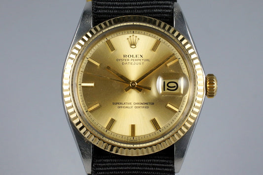 1971 Rolex Two Tone DateJust 1601 Champagne Dial