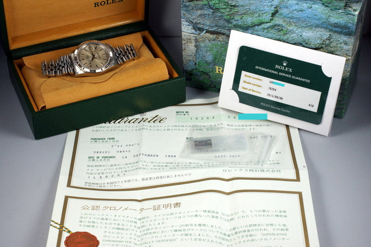 1997 Rolex DateJust 16264 Thunderbird with Box and Papers