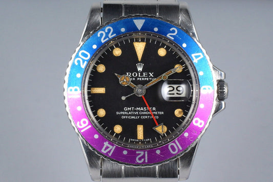 1968 Rolex GMT 1675 Mark I Dial with Fuchsia Insert