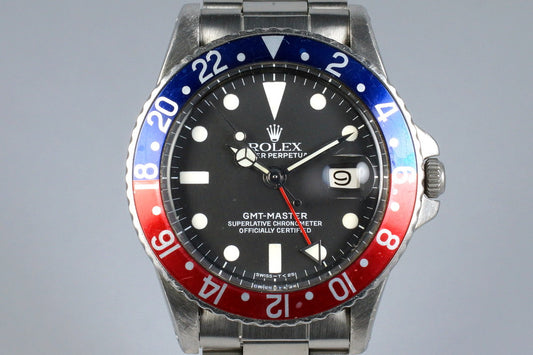 1964 Rolex GMT 1675 PCG with Newer Matte Tritium Dial