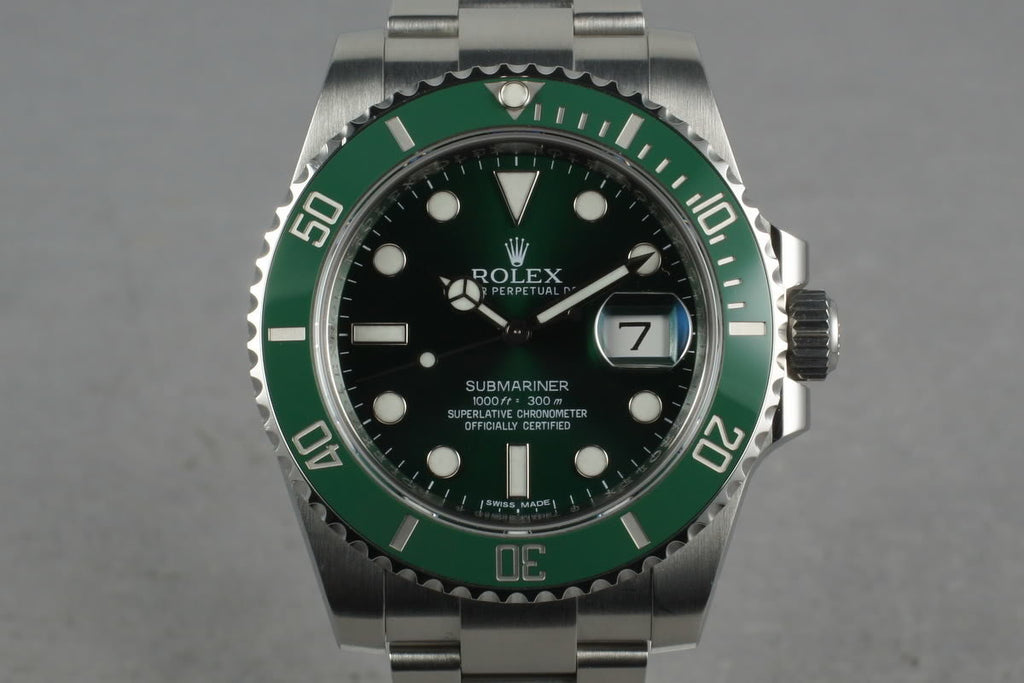 2008 Ceramic Rolex GREEN Submariner 116610V Box and Papers