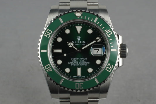 2008 Ceramic Rolex GREEN Submariner 116610V Box and Papers