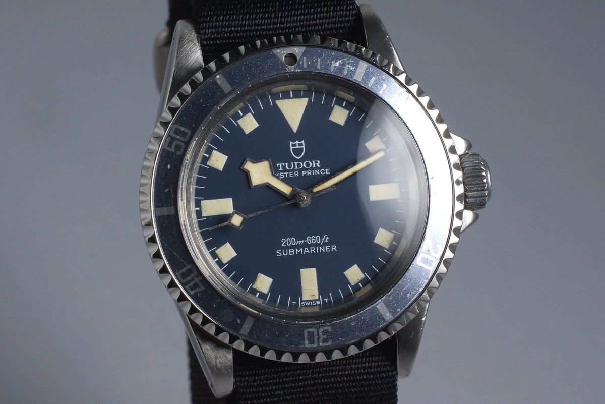HQ Milton 1975 Tudor Submariner 9411 0 Blue Snowflake Marine Nationale with RSC Inventory 7933 For Sale