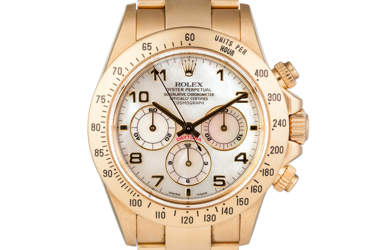 HQ Milton - 1999 Rolex 18K YG Daytona with Mother of Pearl Dial
