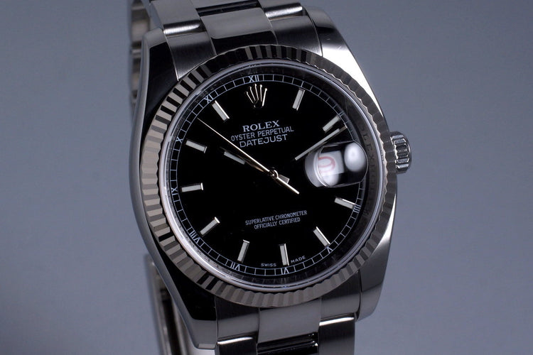 2006 Rolex DateJust 116234 Black Dial with Box