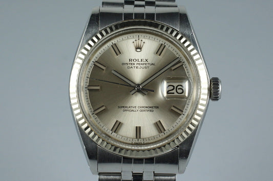 1968 Rolex DateJust 1601 Silver ‘Wide Boy’ Dial