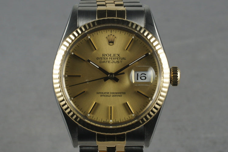 1986 Rolex 18K/SS DateJust 16013