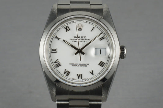 Rolex Stainless Steel Datejust 16200 with Box and Papers