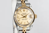 1986 Ladies Rolex Two-Tone DateJust 69173 with Box and papers