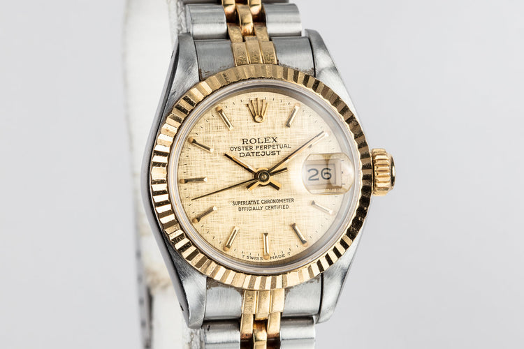 1986 Ladies Rolex Two-Tone DateJust 69173 with Box and papers