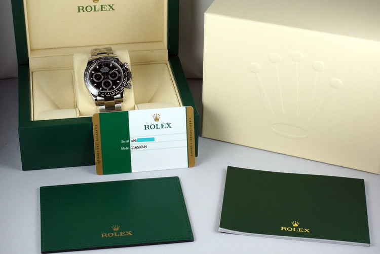 2016 Rolex Ceramic Daytona 116500LN Black Dial with Box and Papers