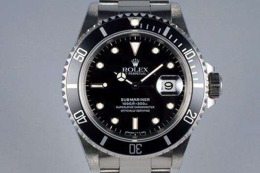 1991 Rolex Submariner 16610 with Box and Papers NOS
