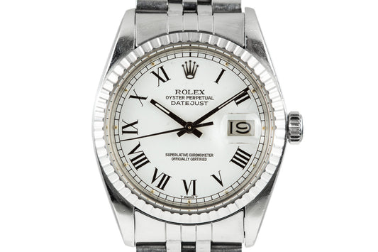 1979 Rolex DateJust 16030 White Roman Numeral Dial