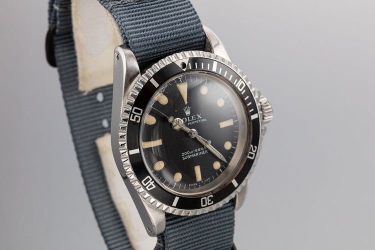 1968 Rolex Submariner 5513 with Relumed Meters First Dial