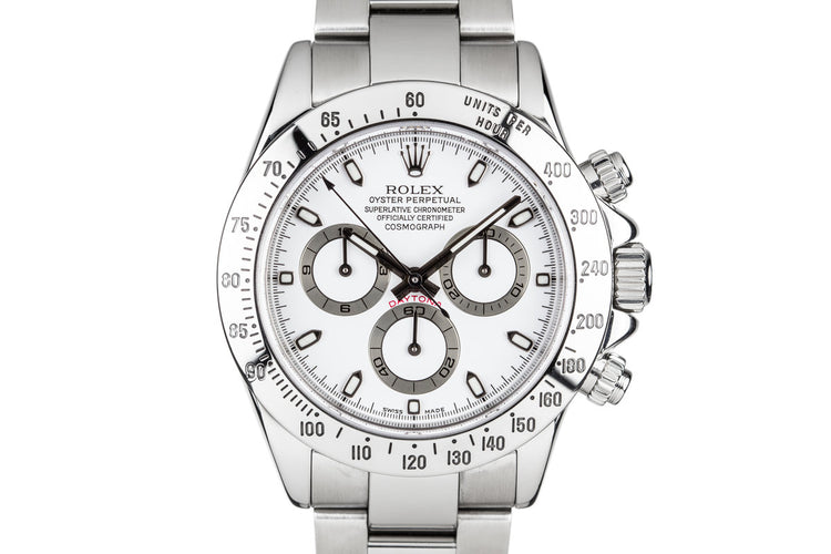 2003 Rolex Daytona 116520 White Dial with Box and Papers