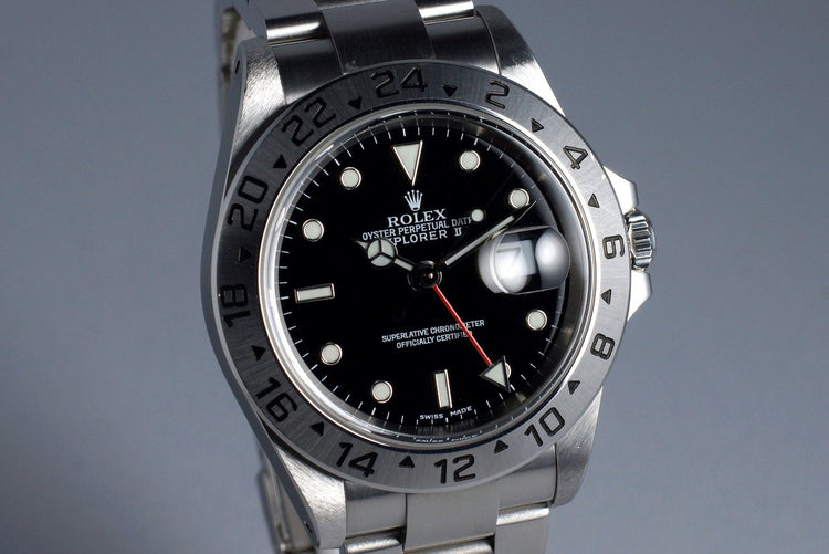 2000 Rolex Explorer II 16570 Black Dial UNPOLISHED