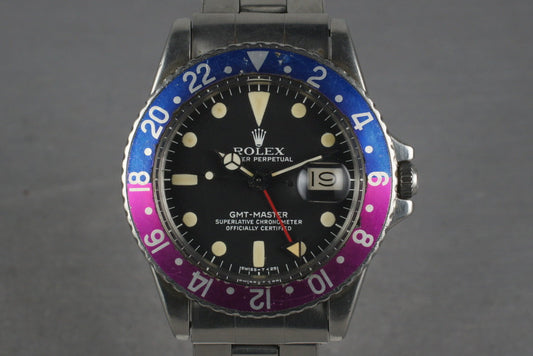 1968 Rolex GMT 1675 with Box and Papers