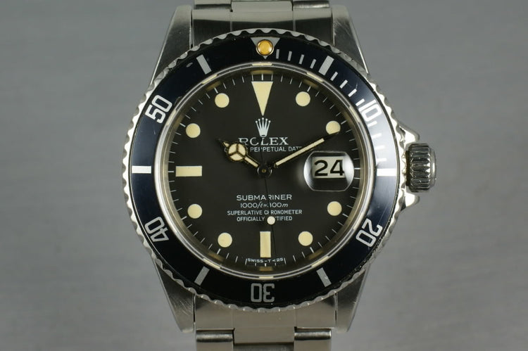 Rolex Submariner 16800 Matte Dial Box and Papers