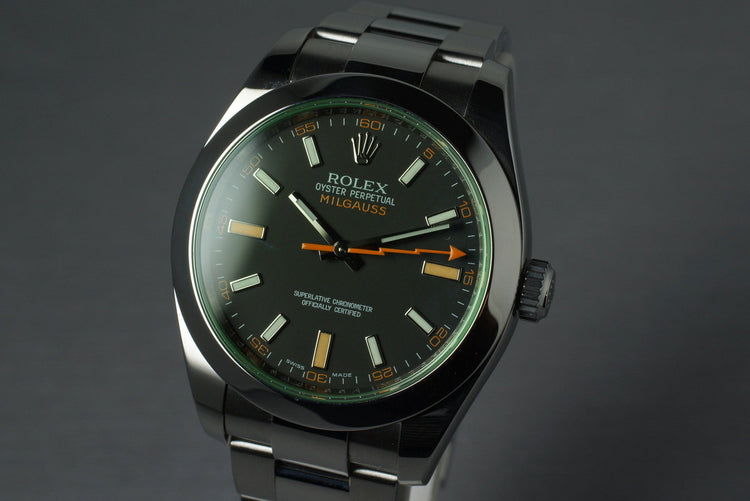 2009 Rolex Milgauss 116400GV with Box and Papers