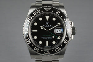 2009 Rolex GMT II 116710LN with Box and Papers