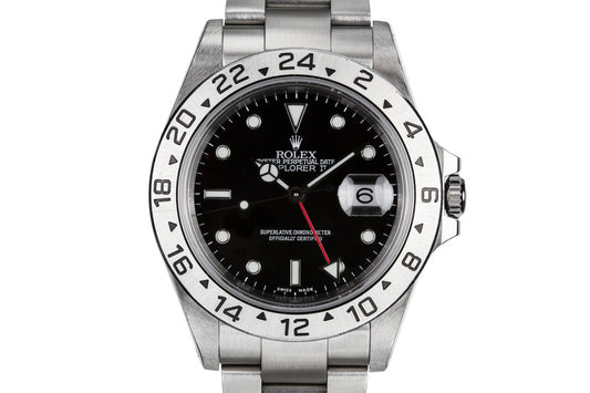 2000 Rolex Explorer II 16570 Black Dial with Box and Papers