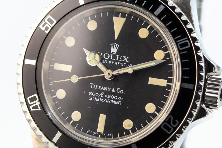 1977 Rolex Submariner 5513  Black "Tiffany & Co." Pre Comex Dial
