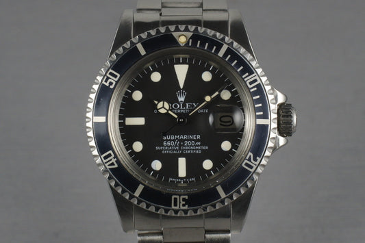 1979 Rolex Submariner 1680 with Box and Papers