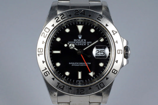 1999 Rolex Explorer II 16570 Black Dial