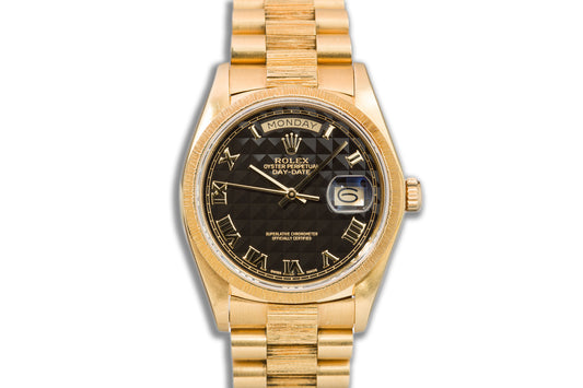 1979 Rolex Day-Date 18078 Bark Finish with Black Pyramid Dial