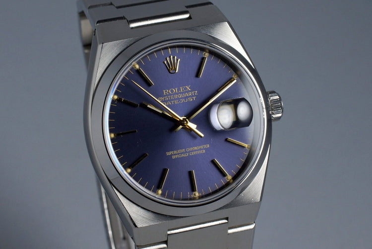 1980 Rolex OysterQuartz Datejust 17000 with Box and Papers