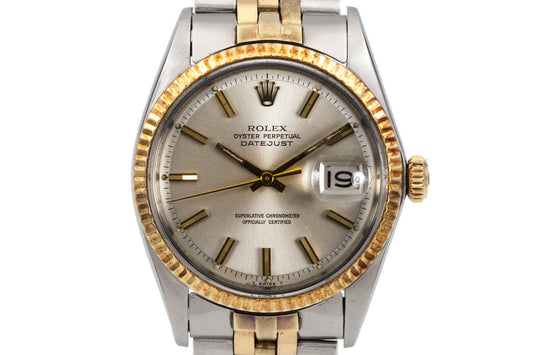 1969 Rolex Two Tone DateJust 1601 Silver Dial