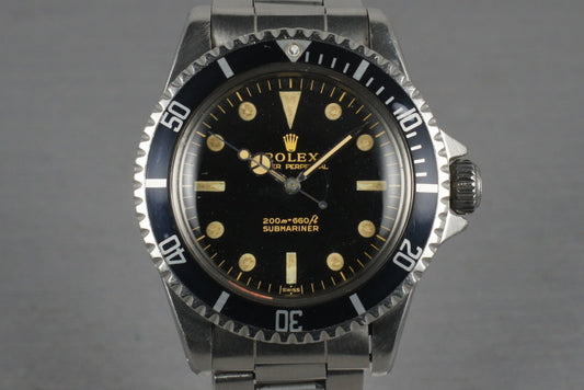 Rolex Submariner 5513 Early PCG SWISS only dial