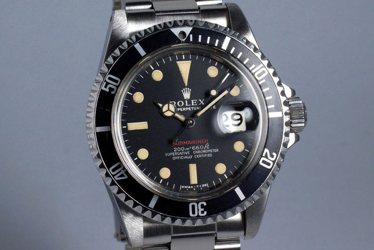 1969 Rolex Red Submariner 1680 Mark I Dial