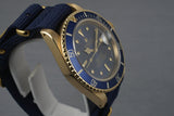 1980 Rolex 18K Submariner 16808 with Blue Nipple Dial